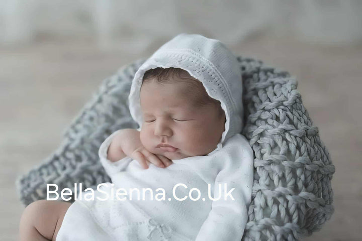 Mac ilusion White Four Piece Knitted "Coming Home" Outfit - 7019