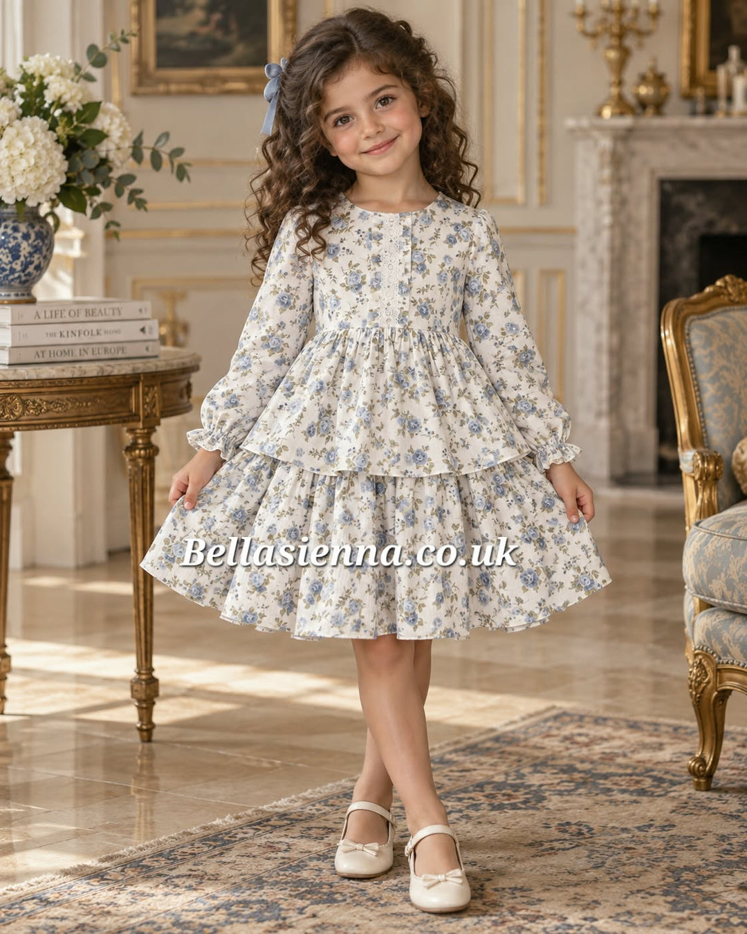 Dbb Collection Blue Floral With Bow - 17102
