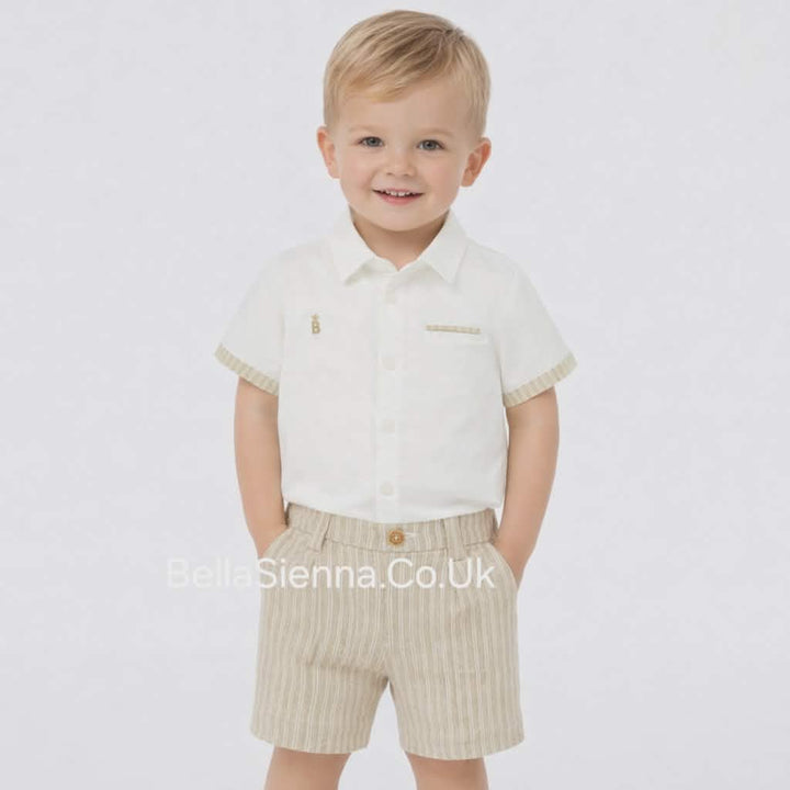 Mayoral Baby Boys Smart Short Set 1293 beige