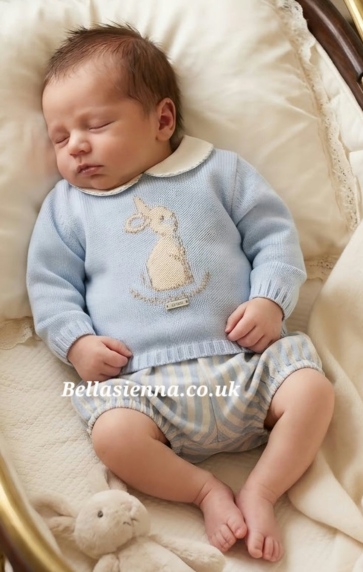 Foque Winter 2 Piece Set With Bunny In Blue For Baby Boy 2024209