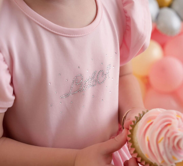 Little A Pink Fairy Pastel Hearts "JACKIE" Frill Leggings Set - LA24109