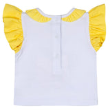 Little A Lemon & White "JAZZY" Poplin Jam Pants Set - LA24106
