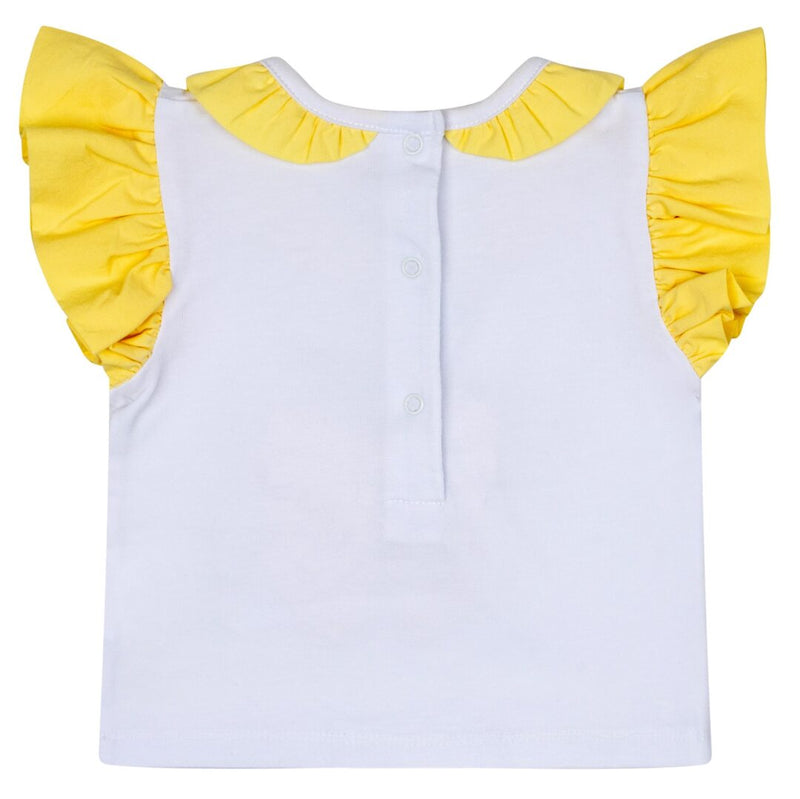 Little A Lemon & White "JAZZY" Poplin Jam Pants Set - LA24106