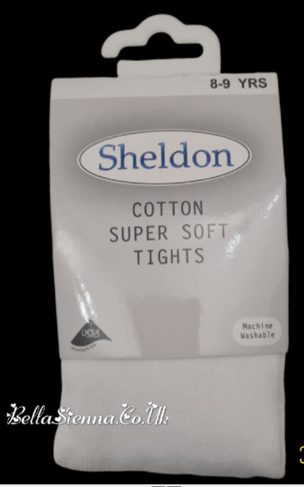 Sheldon Girls White Tights