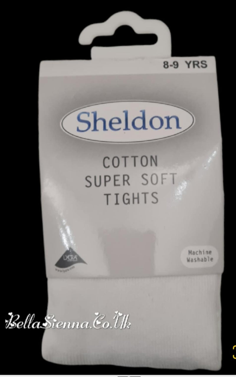 Sheldon Girls White Tights