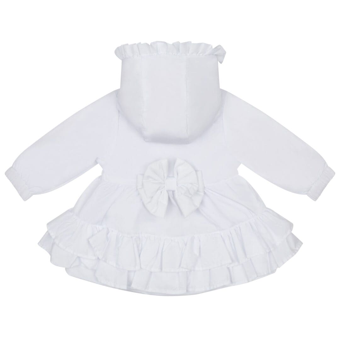 Little A White "JILLIE" Frill Baby Jacket - LA24101