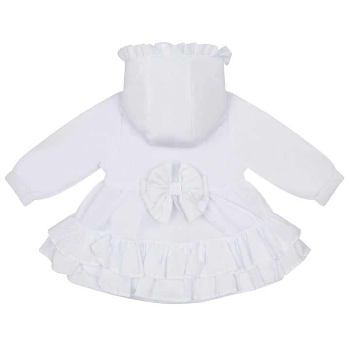 Little A White "JILLIE" Frill Baby Jacket - LA24101