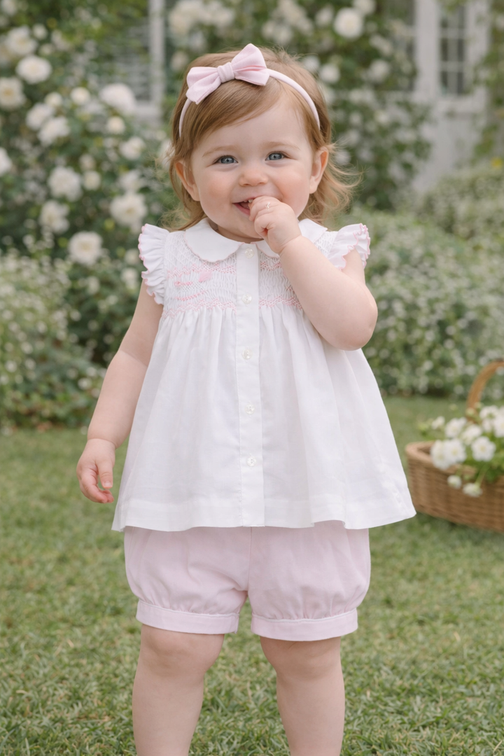 Sarah Louise Baby Girls Smocked Two Piece Outfit 012208-1