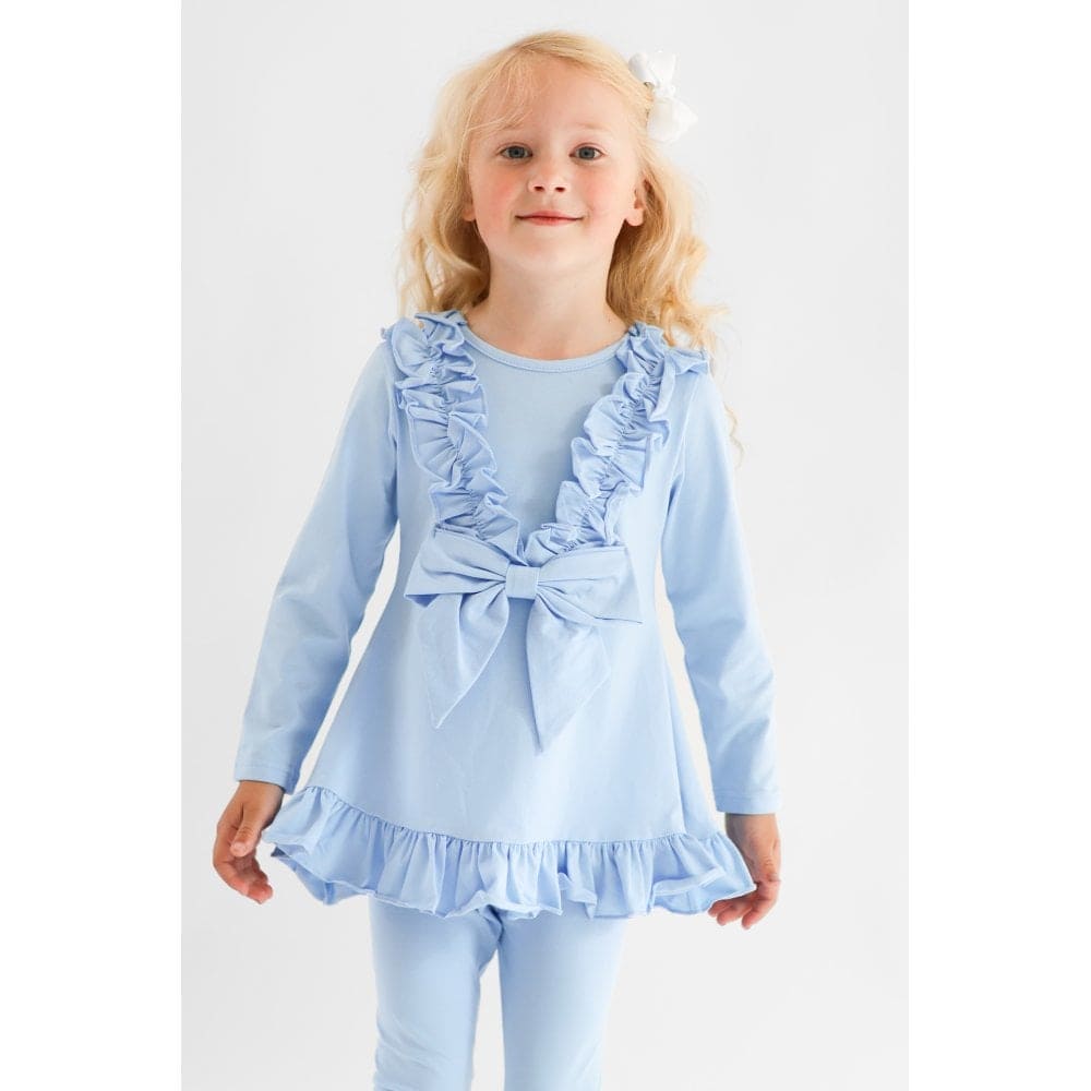HARRIS KIDS "Faye" Girls Ruffle Bow Tracksuit - Blue