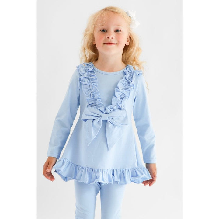HARRIS KIDS "Faye" Girls Ruffle Bow Tracksuit - Blue