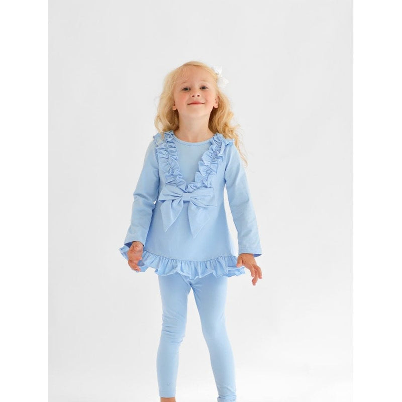 HARRIS KIDS "Faye" Girls Ruffle Bow Tracksuit - Blue