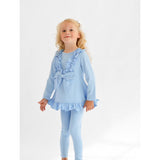 HARRIS KIDS "Faye" Girls Ruffle Bow Tracksuit - Blue