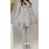 HARRIS KIDS "Faye" Girls Ruffle Bow Tracksuit - Grey