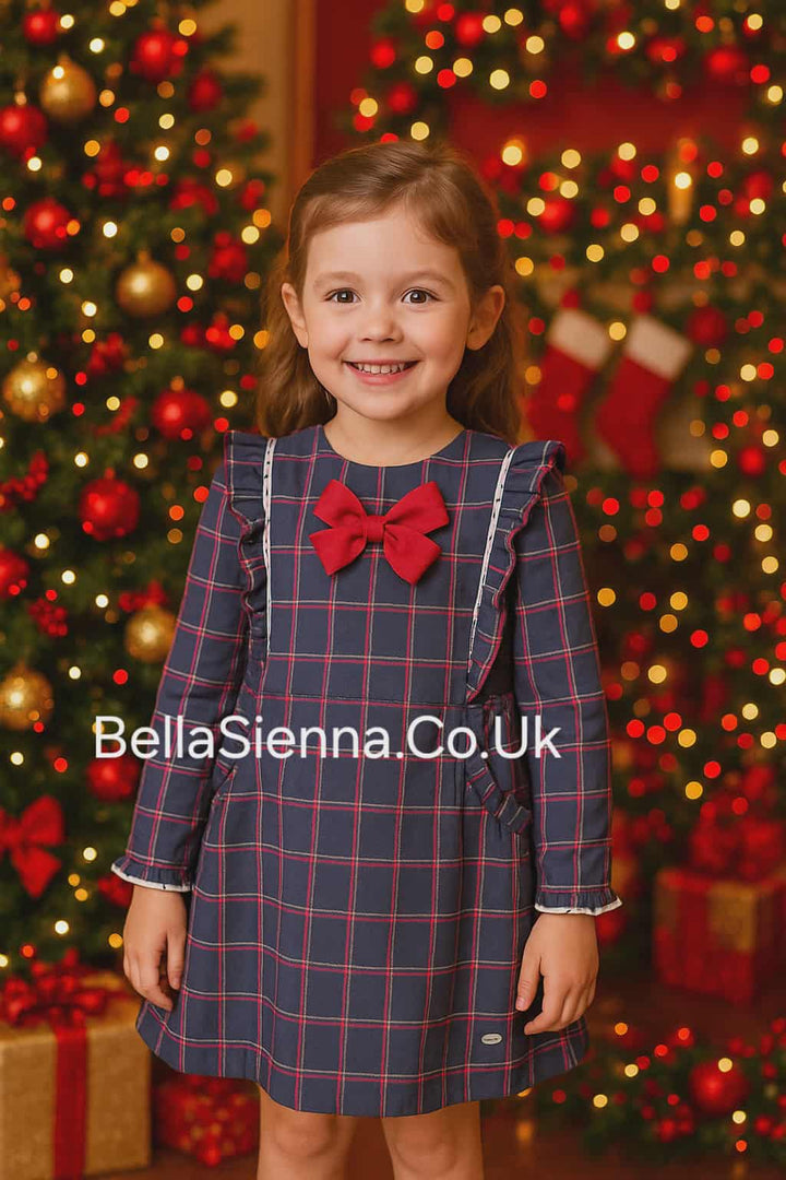 Basmarti Navy & Dark Red Dress - 23552