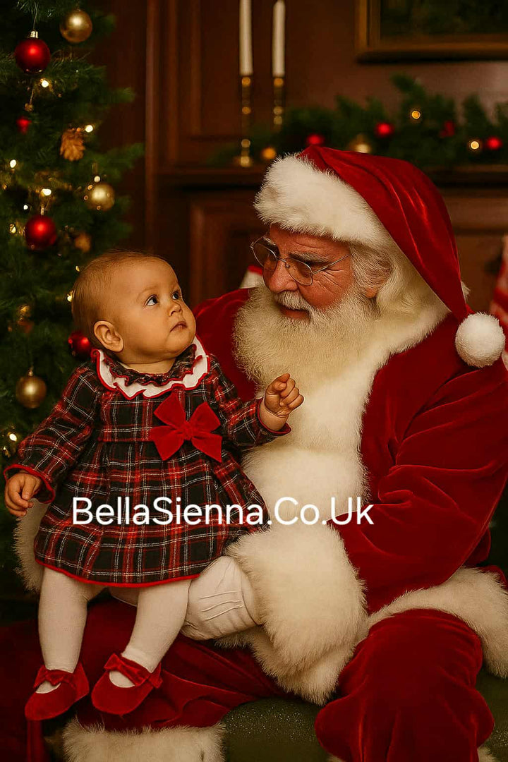 Calamaro Girls Red Tartan Dress - 21248