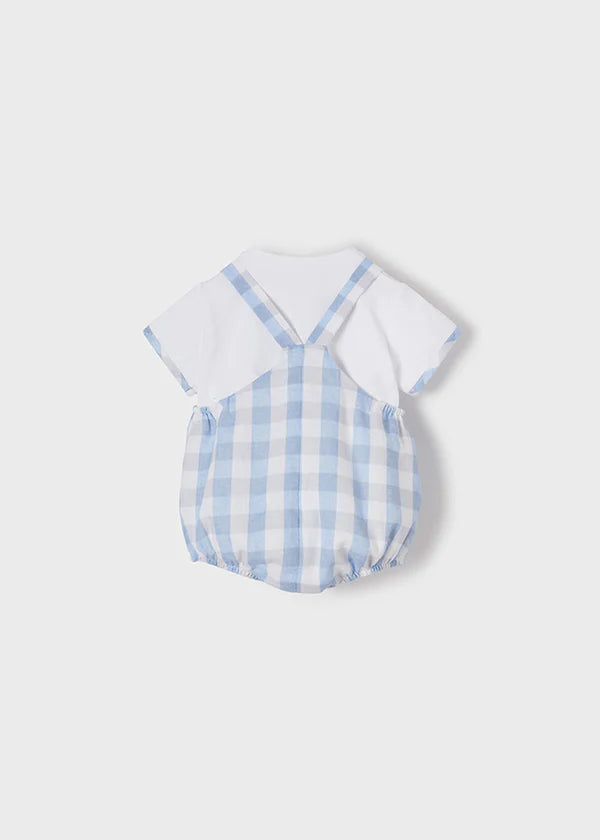 Mayoral Baby Boys Gingham Dungaree Set - 1679