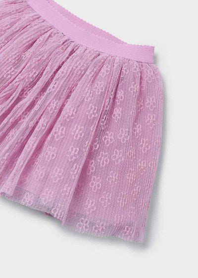 Mayoral Girls Top & Tulle Skirt Set - 3953 - Mauve