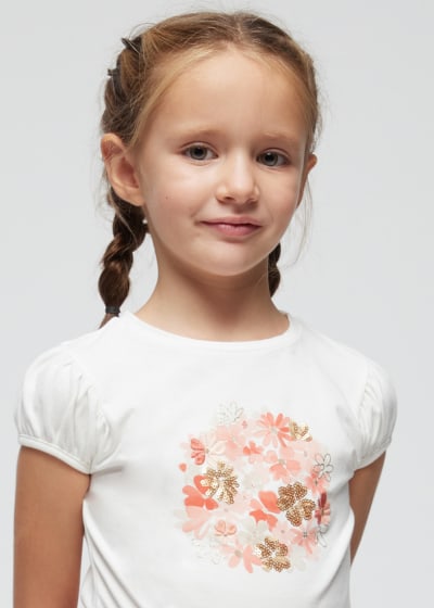 Mayoral Girls Top & Tulle Skirt Set - 3953 - Nude Pink