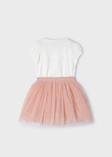 Mayoral Girls Top & Tulle Skirt Set - 3953 - Nude Pink