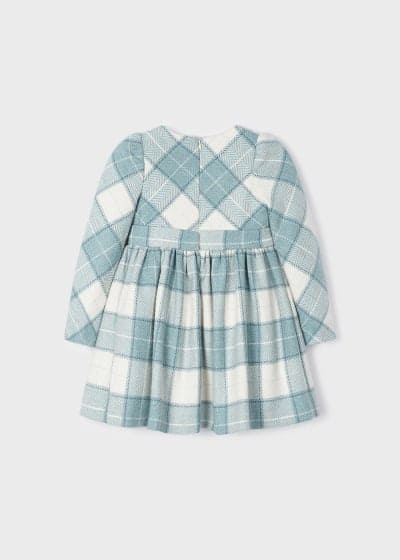 Mayoral Long Sleeved Plaid Dress - 4910 - Bluebell