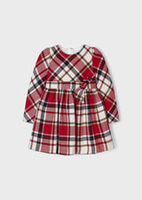 Mayoral Long Sleeved Plaid Dress - 4910 - Red
