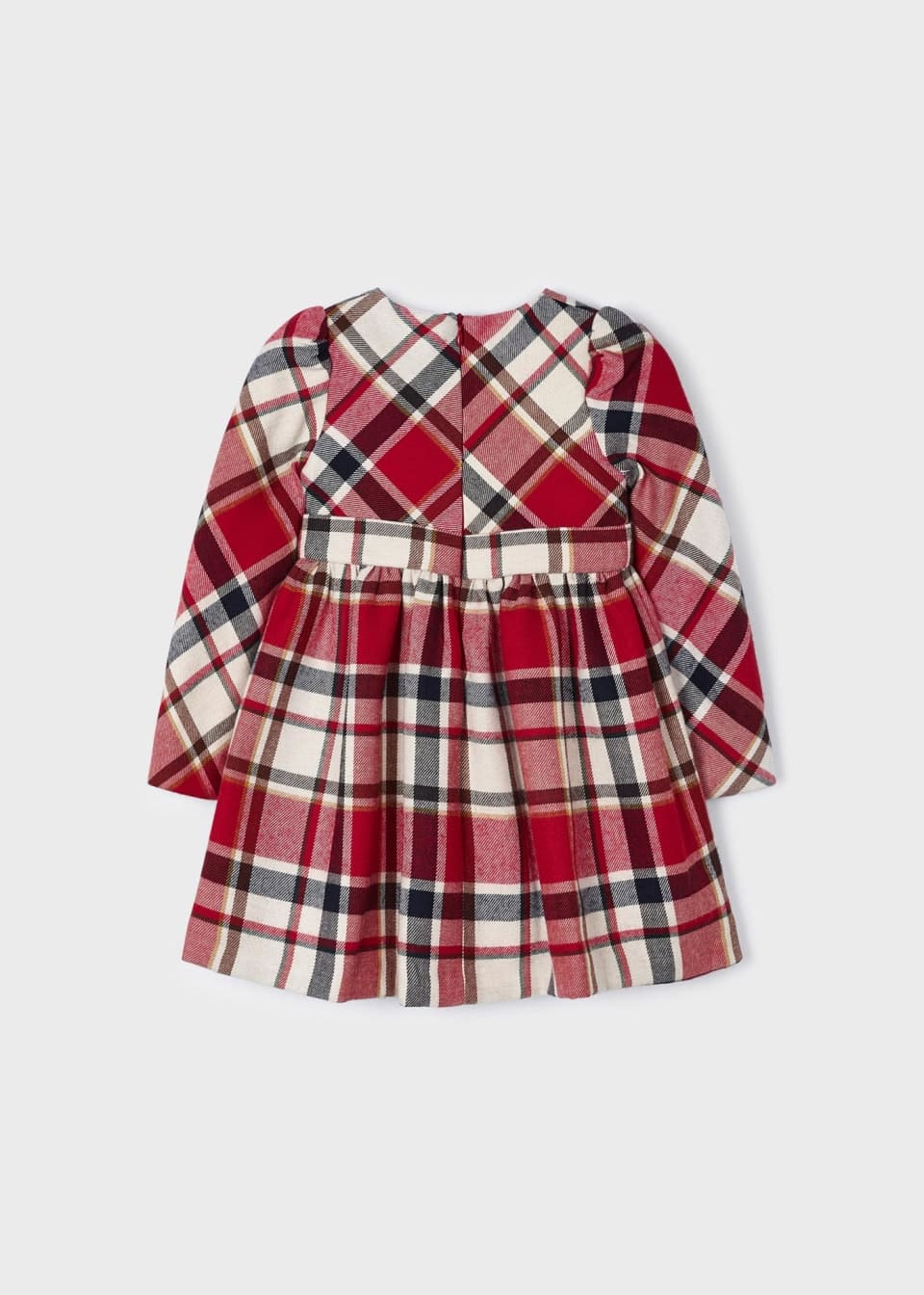 Mayoral Long Sleeved Plaid Dress - 4910 - Red