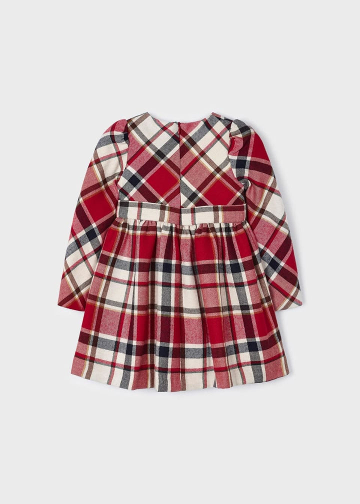 Mayoral Long Sleeved Plaid Dress - 4910 - Red