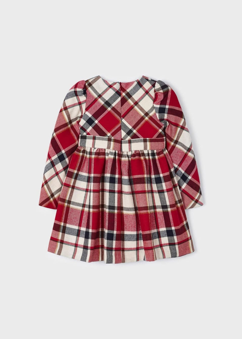 Mayoral Long Sleeved Plaid Dress - 4910 - Red