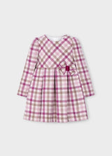 Mayoral Girls Plaid Dress - Rose Pink - 4914