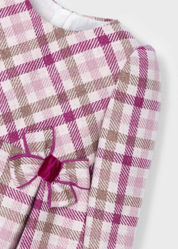 Mayoral Girls Plaid Dress - Rose Pink - 4914