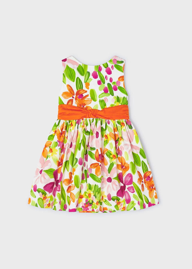 Mayoral Girls Bright Coloured Dress With Bow Back - 3919