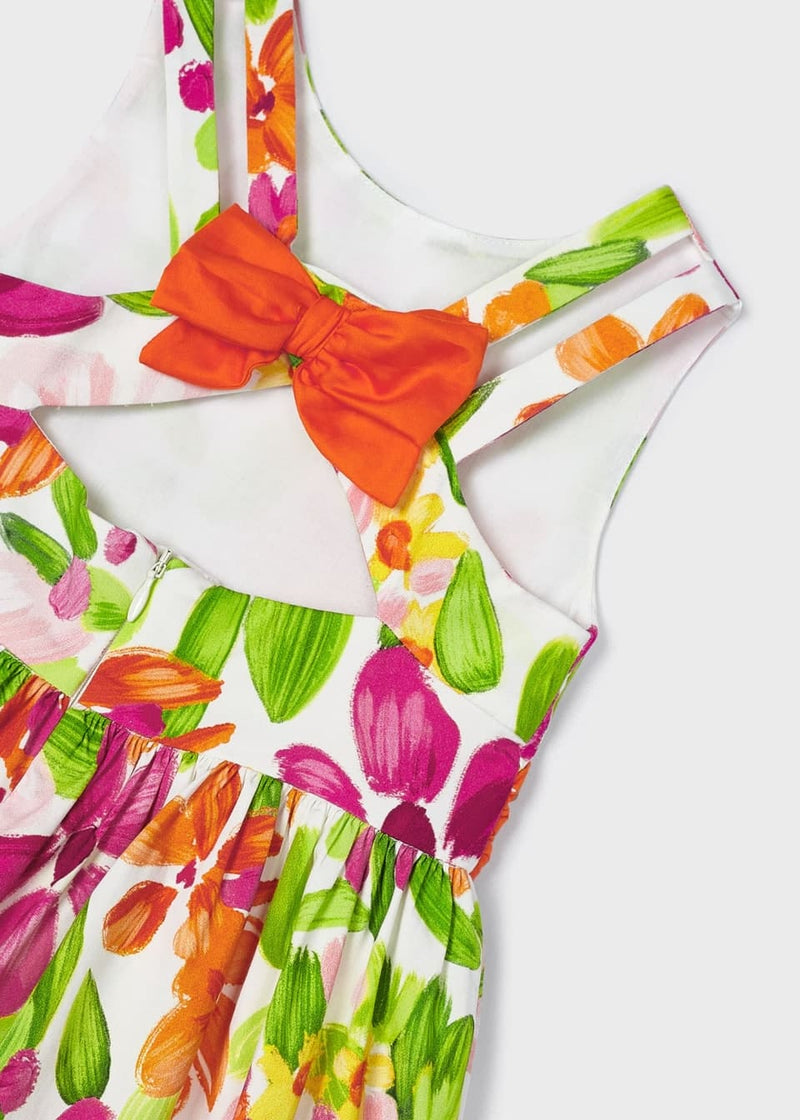 Mayoral Girls Bright Coloured Dress With Bow Back - 3919