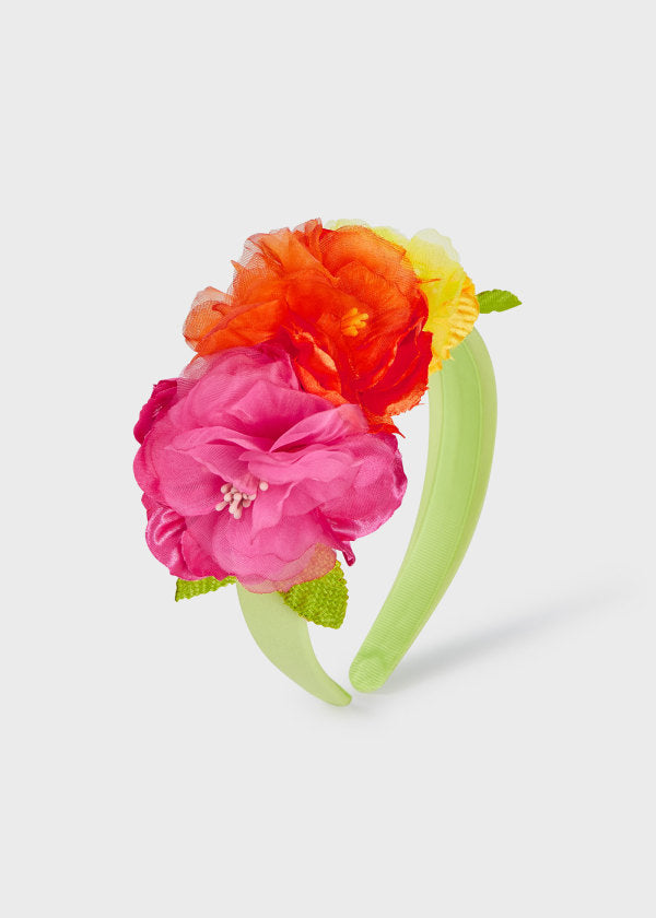 Mayoral Girls Flower Headband - Kiwi