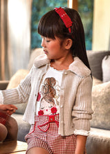 Mayoral Faux fur neck knitted cardigan girl - 4309