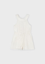 Mayoral Girls Guipure Playsuit - 3862 - Ivory/Cream