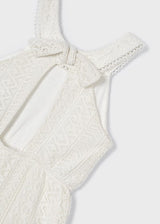 Mayoral Girls Guipure Playsuit - 3862 - Ivory/Cream