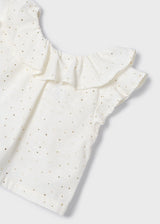 Mayoral Girls Metallic Polka Dot 2 Piece Set - 3258