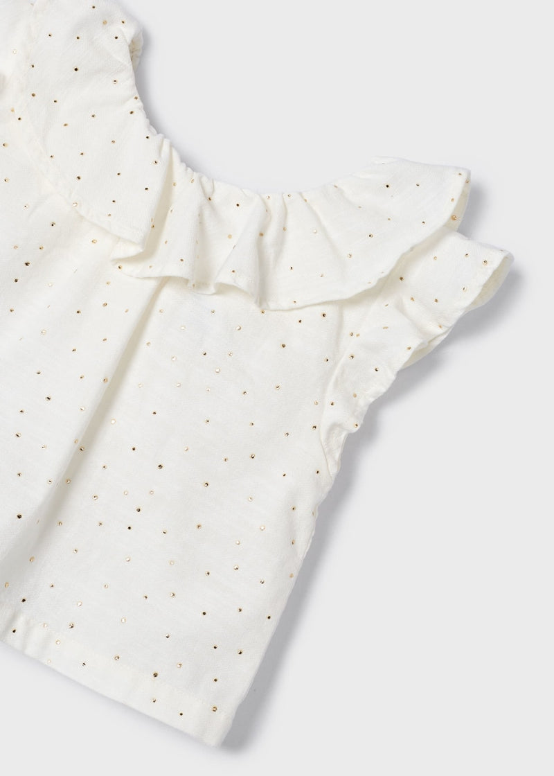 Mayoral Girls Metallic Polka Dot 2 Piece Set - 3258