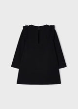 Mayoral Long Sleeved Black And White Dog Tooth Dress - 4921 - Black