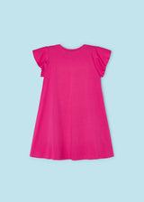 Mayoral Girls Fucsia Pink Dress & Handbag - 3948