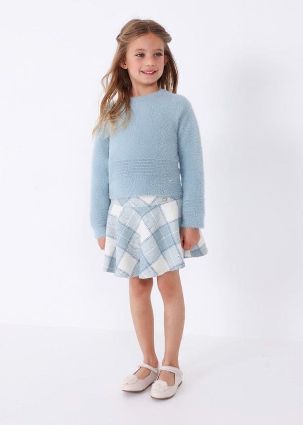 Mayoral Girls 3 Piece Set - Jumper, Top & Skirt - Bluebell - 4305 4902 131