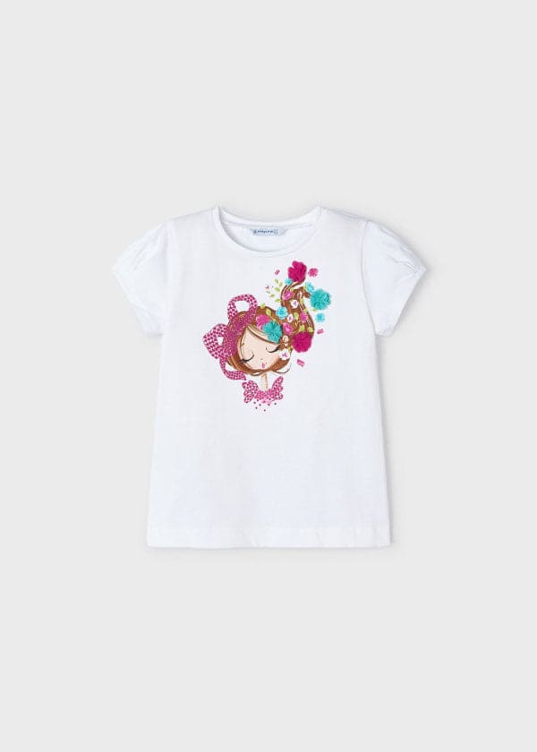 Mayoral Girls T-shirt & Satin Skort Set - 3080 & 3907