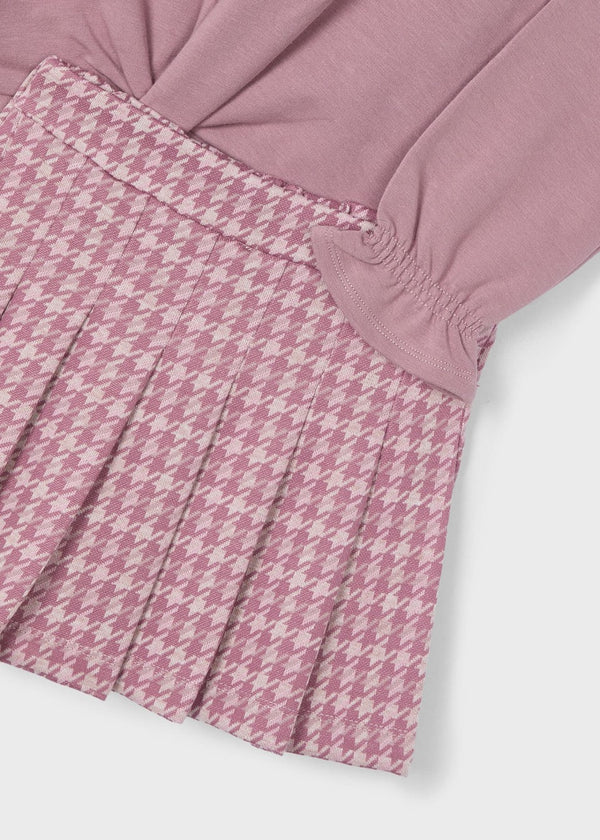 Mayoral Girls Dusky Pink Jacquard Shorts & Jumper Set - 4220