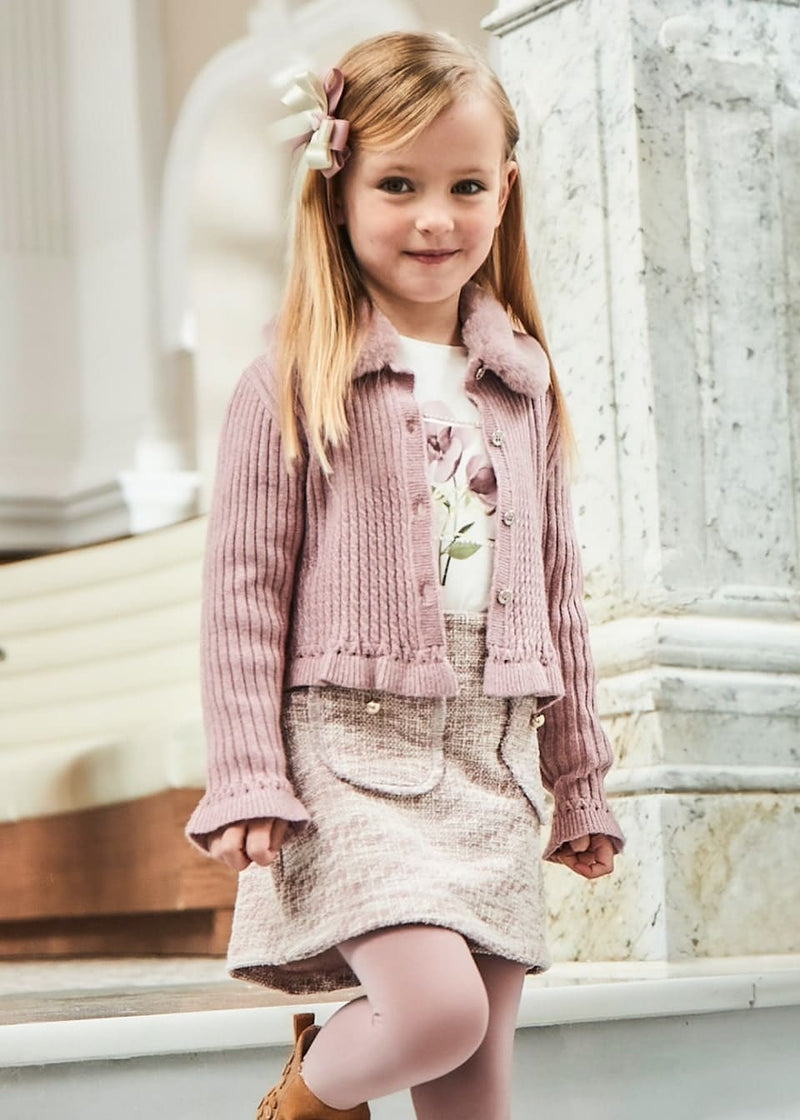 Mayoral Girls Tweed Skort & Long Sleeved Top - 4066 & 4908