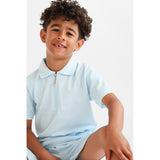"Hayden" Boys Smart Polo Short Set - Blue
