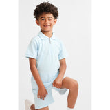 "Hayden" Boys Smart Polo Short Set - Blue