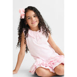 Harris Kids "Hazel" Girls Frilly Polo Dress - Pink