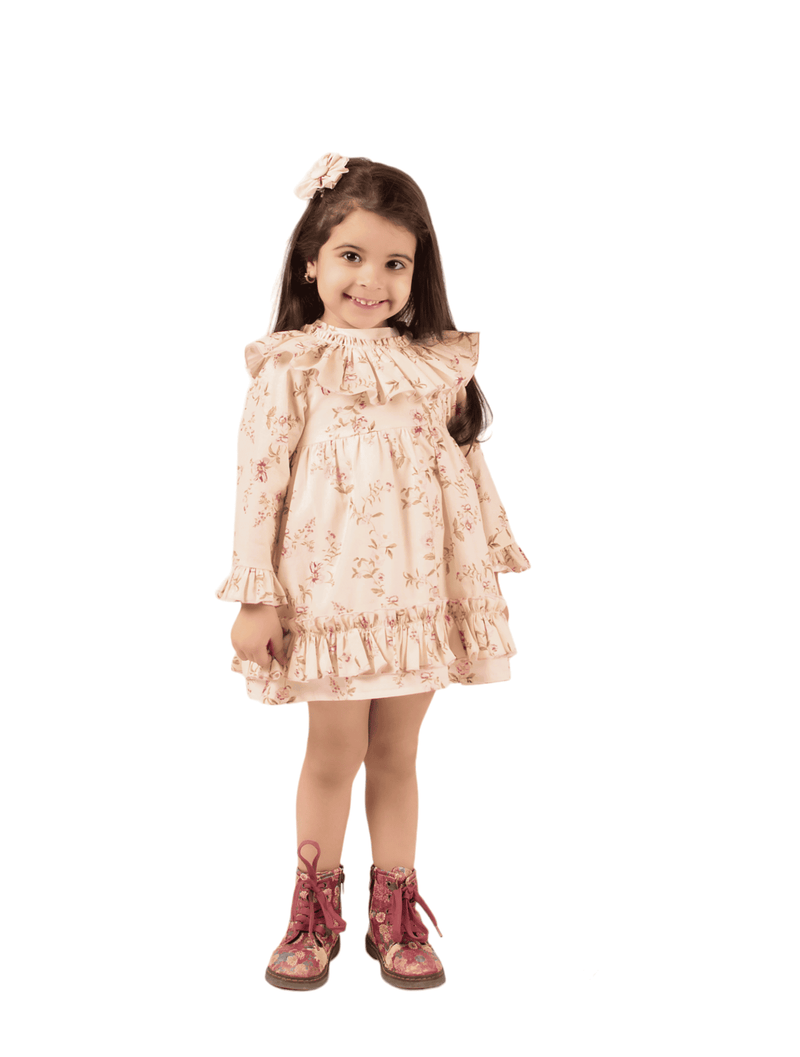 Lor Miral Girls Floral Print Dress - 42402