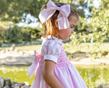Naxos Pink Hair Bow To Match The Smocked Dress
