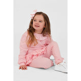 Harris Kids "Leah" Girls Frilly Neck Legging Tracksuit Pink